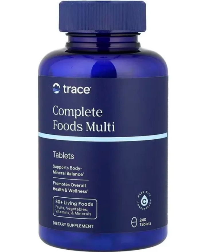 Trace Minerals Complete Foods Multi - Комплекс вітамінів і мінералів із продуктів харчування 240 таблеток