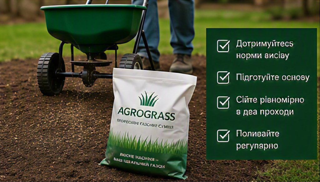 Agrograss і правильний посів запорука густого газону