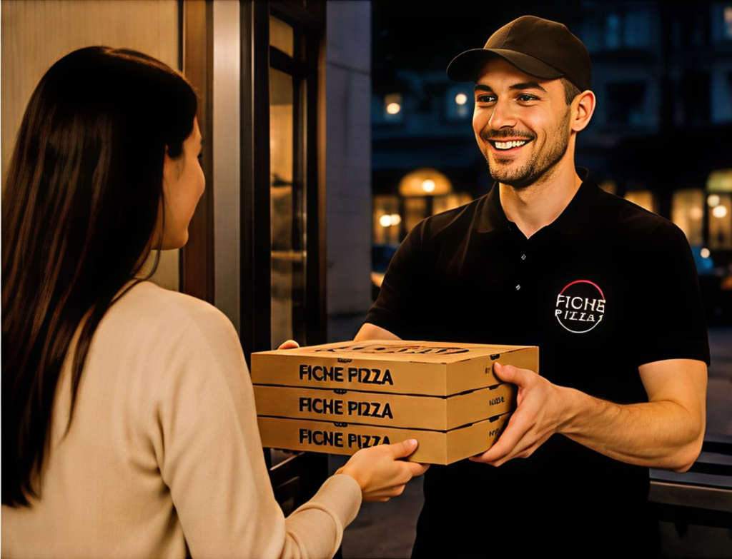 Швидка доставка точно вчасно разом з Fiche Pizza
