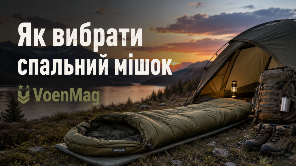 Туристичний спальник у гірському кемпінгу