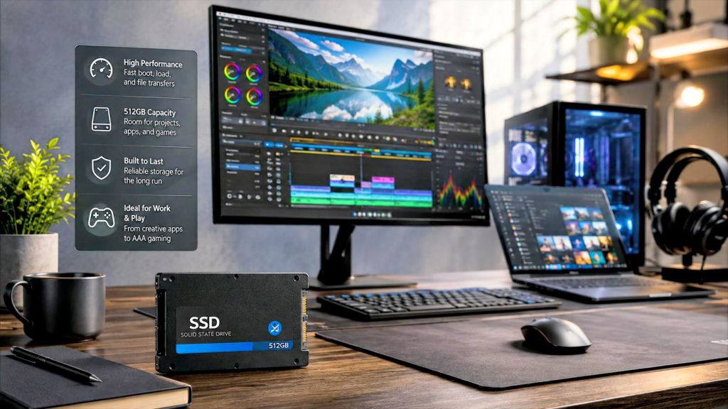 SSD 512 ГБ для ігор та монтажу відео
