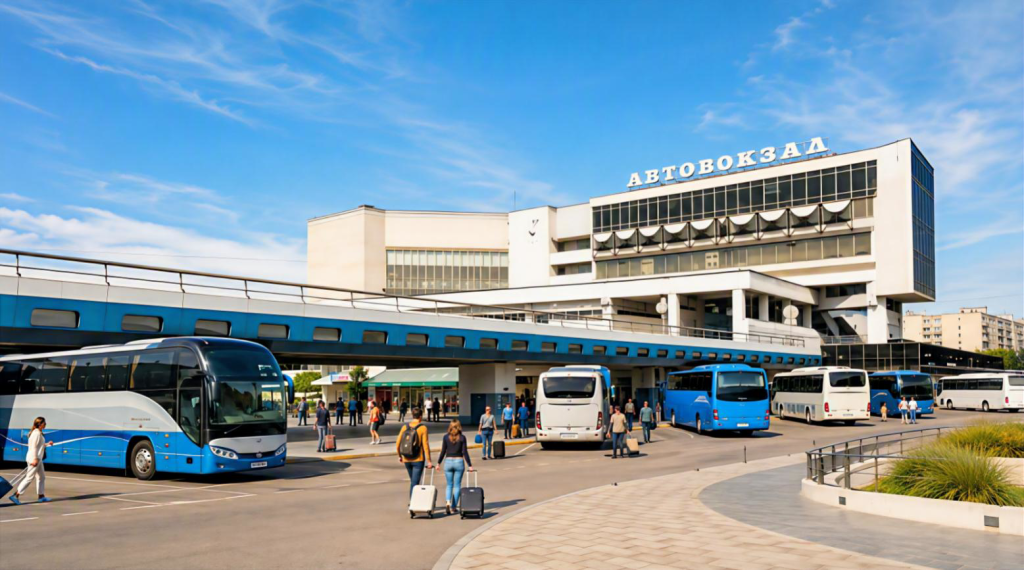 Центральний автовокзал Дніпра з автобусами