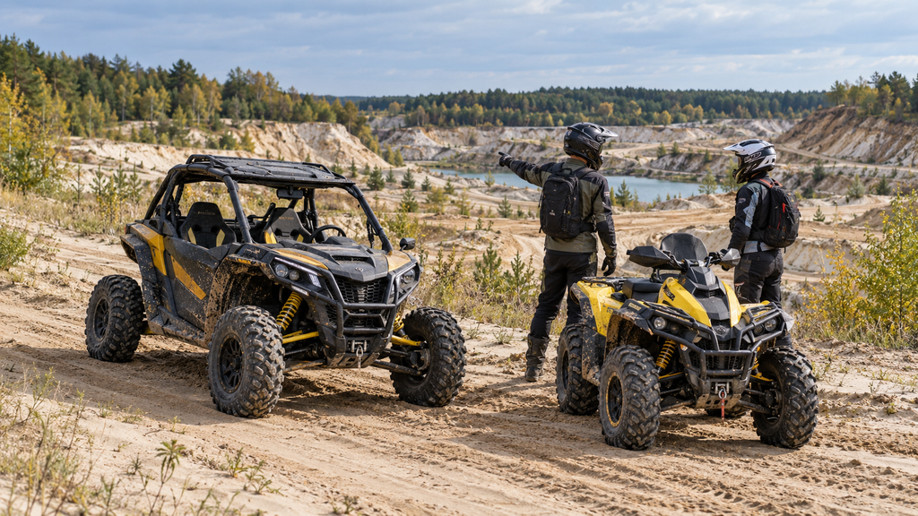 Can-Am Maverick і Renegade в піщаному кар’єрі