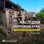 На Дніпропетровщині ворог здійснив понад десять атак на два райони: є поранений