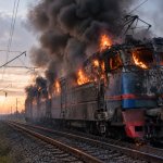 Ворожий безпілотник потрапив в електровоз у Кам’янському